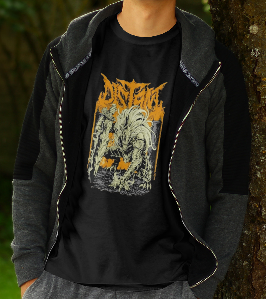 Distant Black Blade Dark Fantasy Warrior With Sword T-Shirt
