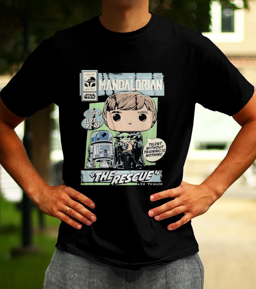 The Mandalorian Chapter 13 Guest Appearance By Luke And R2 D2 The Rescue Talent Without Training T-Shirt