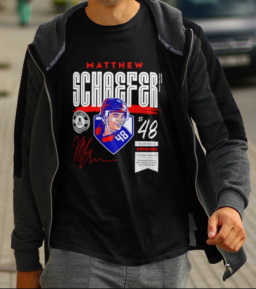 Matthew Schaefer No 48 NHLPA Defender 1st Overall Draft Pick T-Shirt