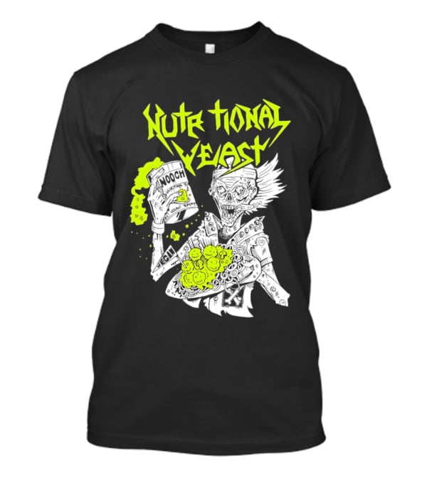 Nutritional Yeast Nooch Vegan Yummy B12 Skeleton T-Shirt
