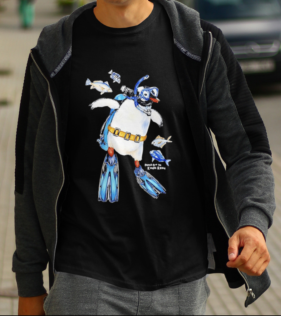 Penguin Snorkeling Underwater Adventure By Gonçalo Barriga T-Shirt