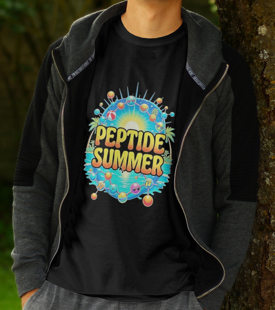 Peptide Summer Tropical Molecular Science Beach Vibe T-Shirt