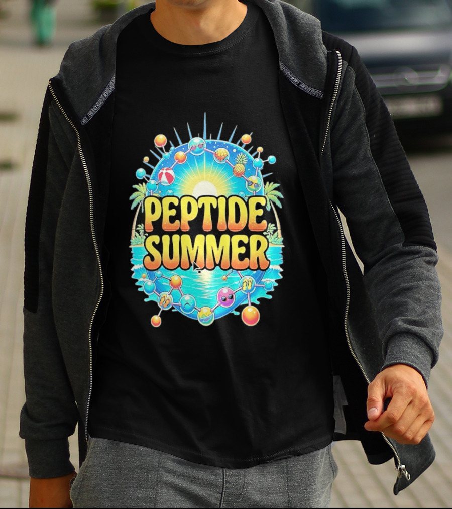Peptide Summer Tropical Molecular Science Beach Vibe T-Shirt