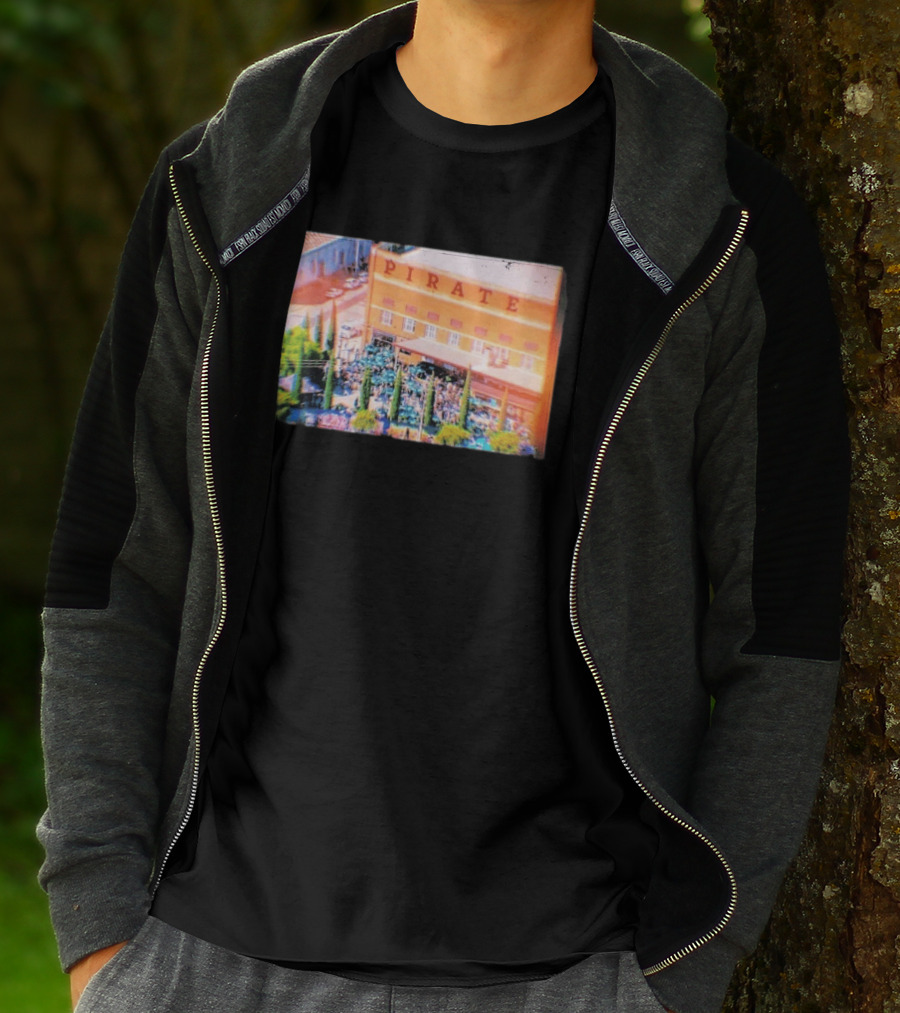 Pirate Life Brewery Port Adelaide Scene With Building And Crowd T-Shirt