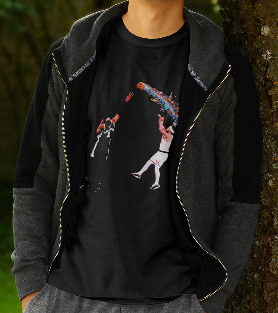 Wembanyama Vs New York Basketball Player Dynamic Showdown T-Shirt