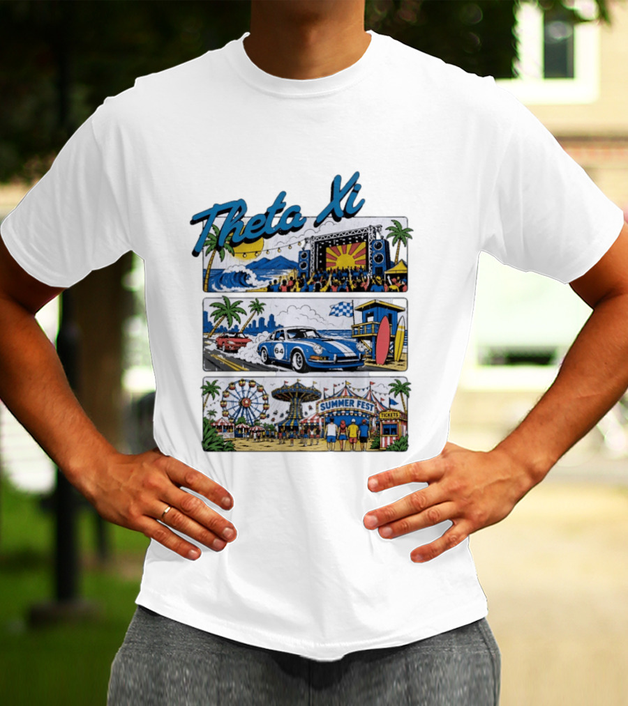 Theta Xi Summer Fest Beach Concert Car Show Ferris Wheel Tickets T-Shirt