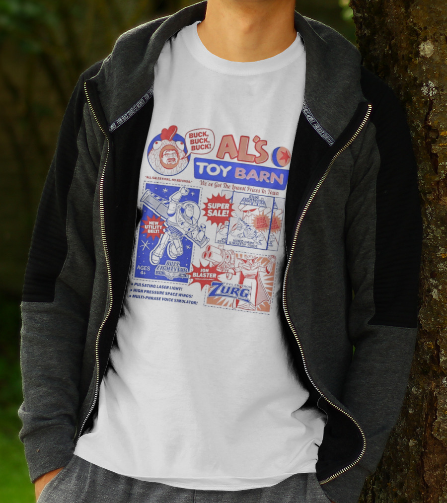 Al's Toy Barn Buzz Lightyear New Utility Belt Emperor Zurg Super Sale T-Shirt