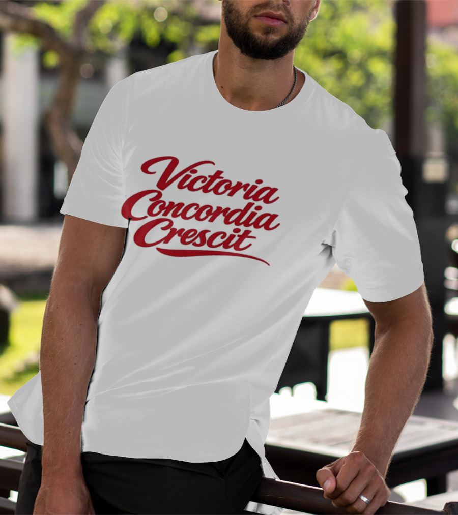 Victoria Concordia Crescit Arsenal Motto Latin T-Shirt