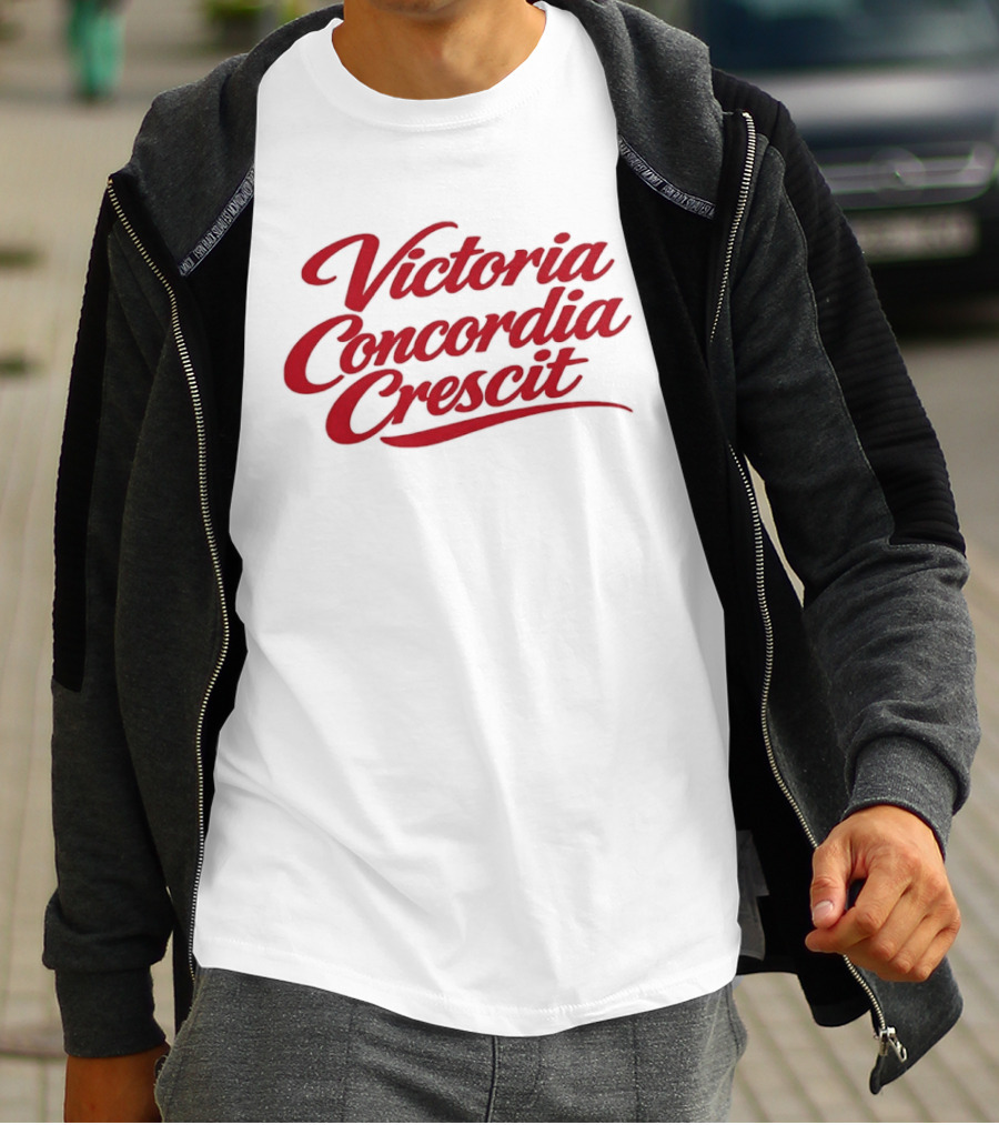 Victoria Concordia Crescit Arsenal Motto Latin T-Shirt
