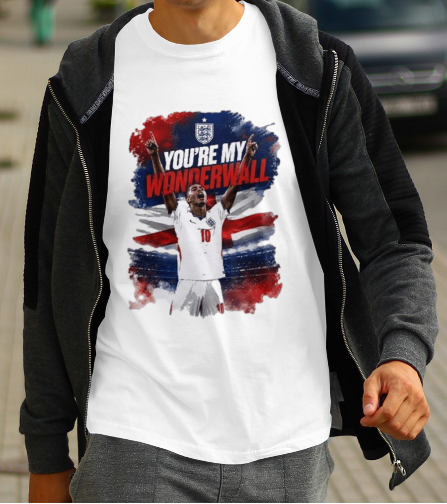 Jude Bellingham England National Team You're My Wonderwall England Flag Football Star Celebration T-Shirt
