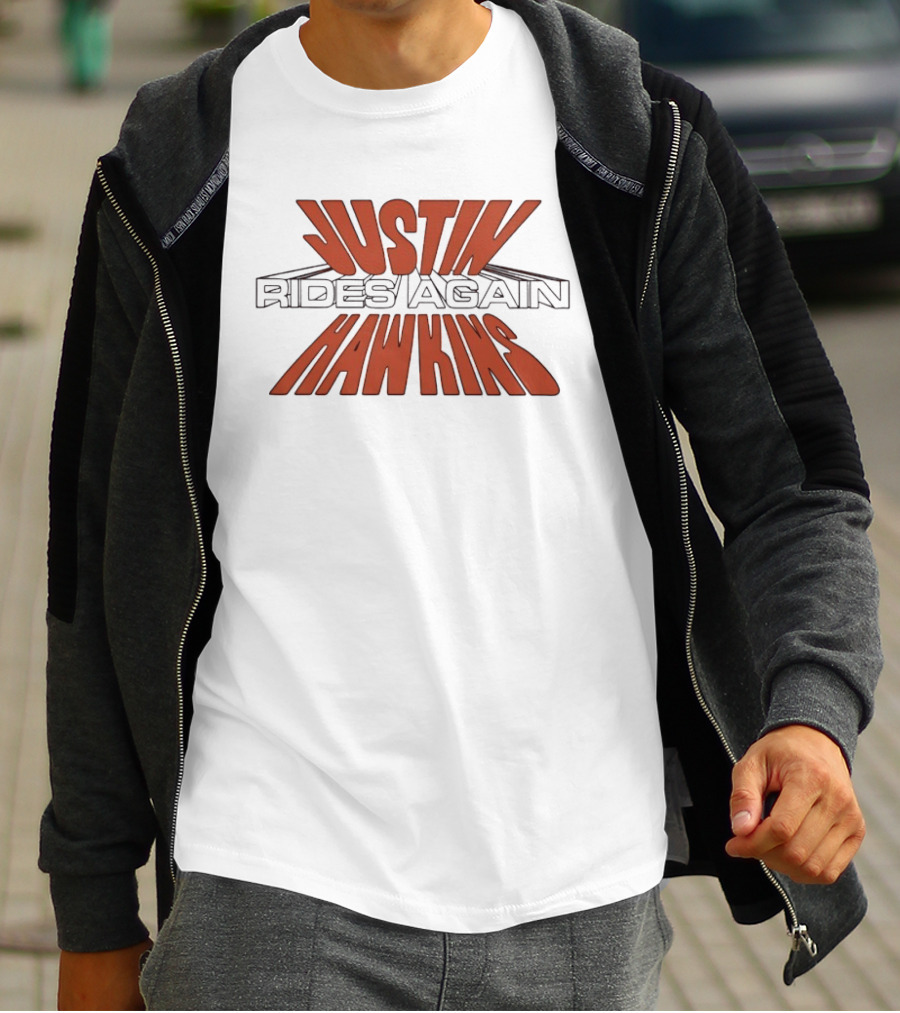 Justin Hawkins Rides Again Bold Red And Black T-Shirt
