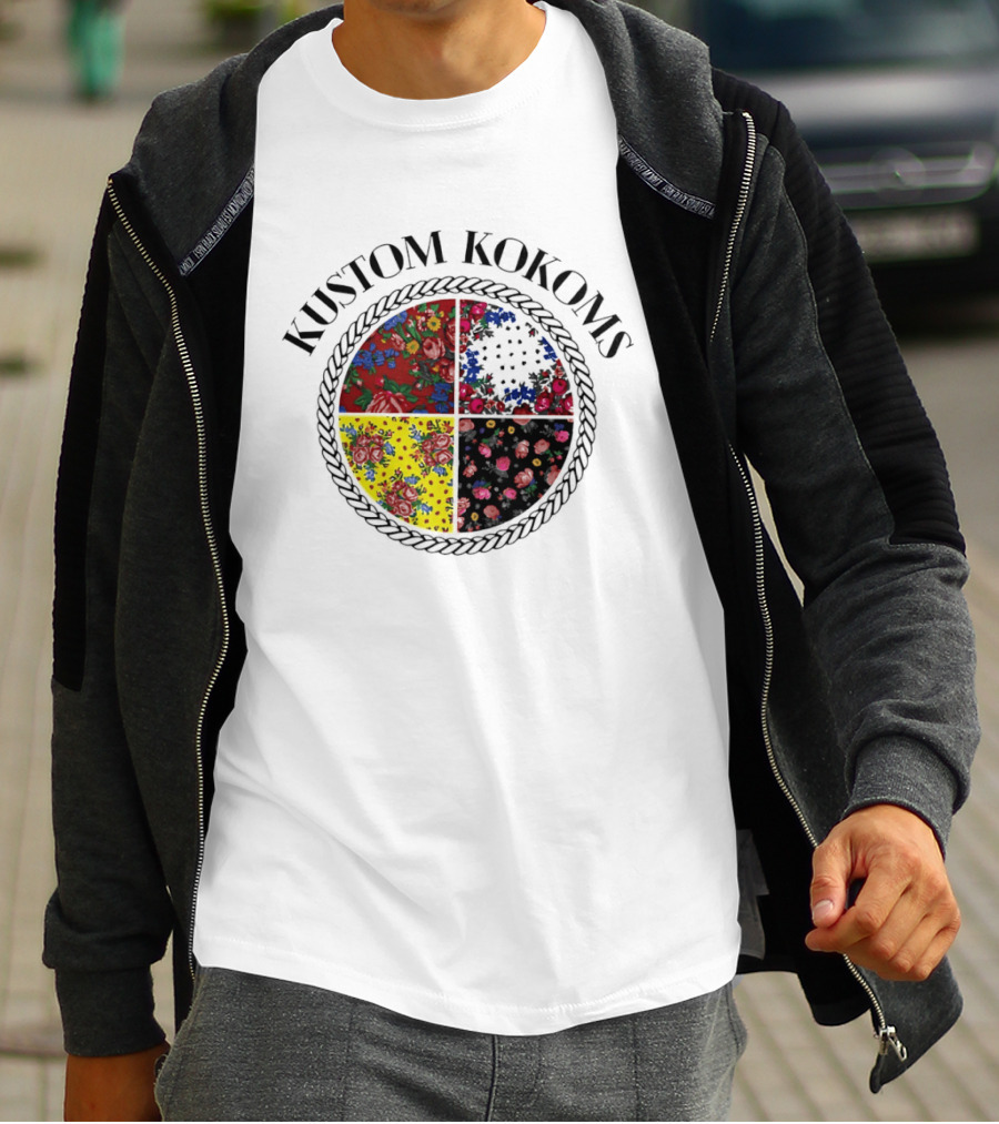 Kustom Kokoms Est 2024 Floral Kokom Patchwork T-Shirt