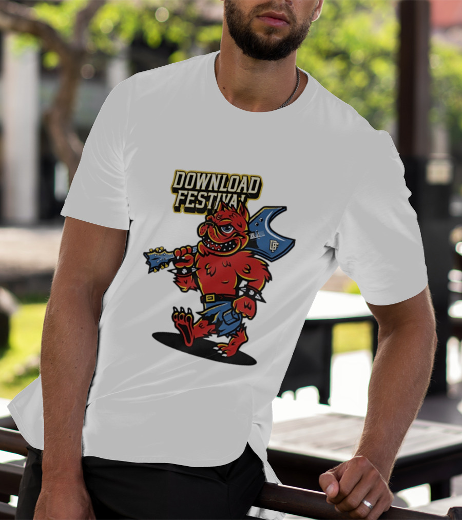 Download Festival Hellhound Character With Guitar T-Shirt