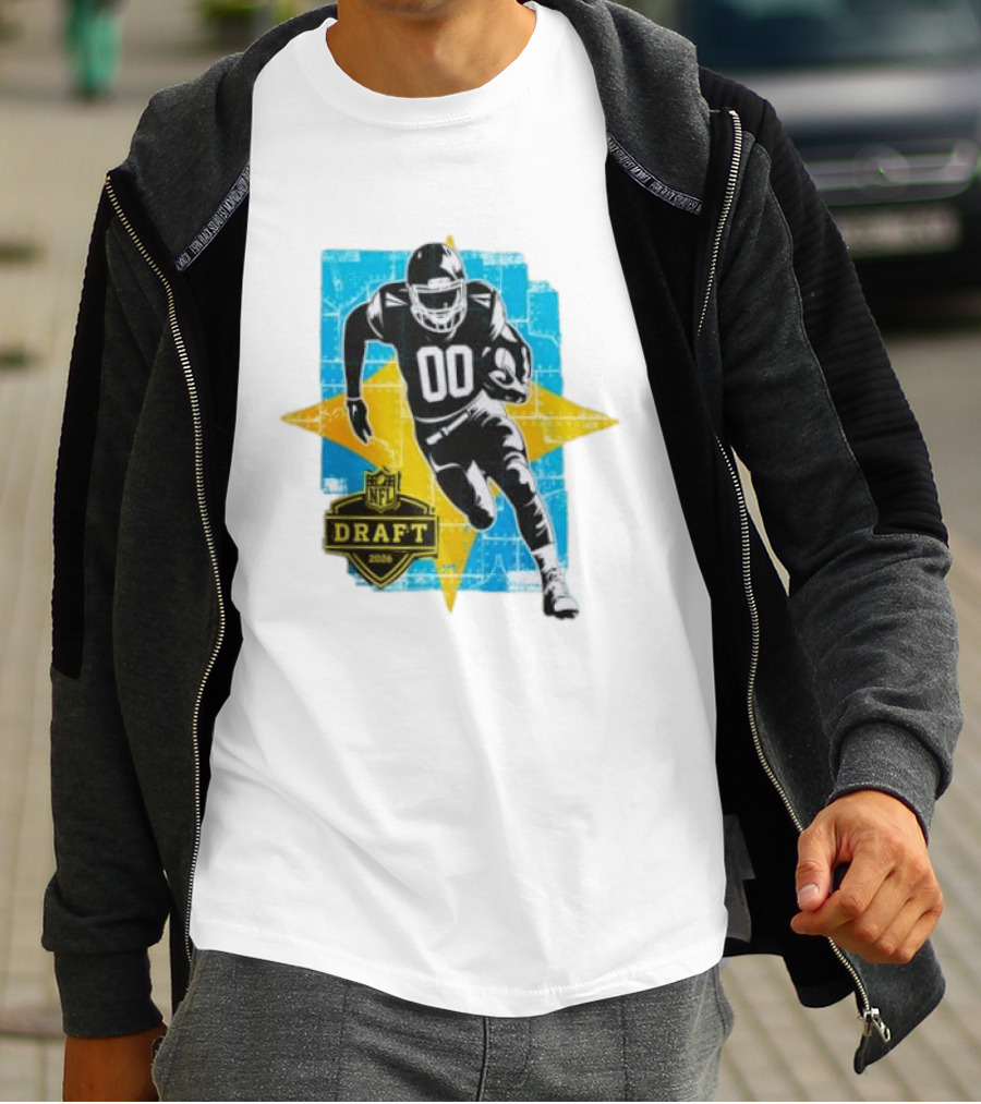 NFL Draft 2026 Football Player Jersey Number 00 T-Shirt