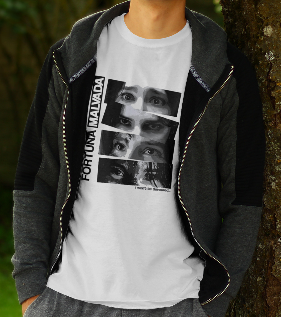 Fortuna Malvada I Won't Be Devoured Dark Eyes Montage T-Shirt