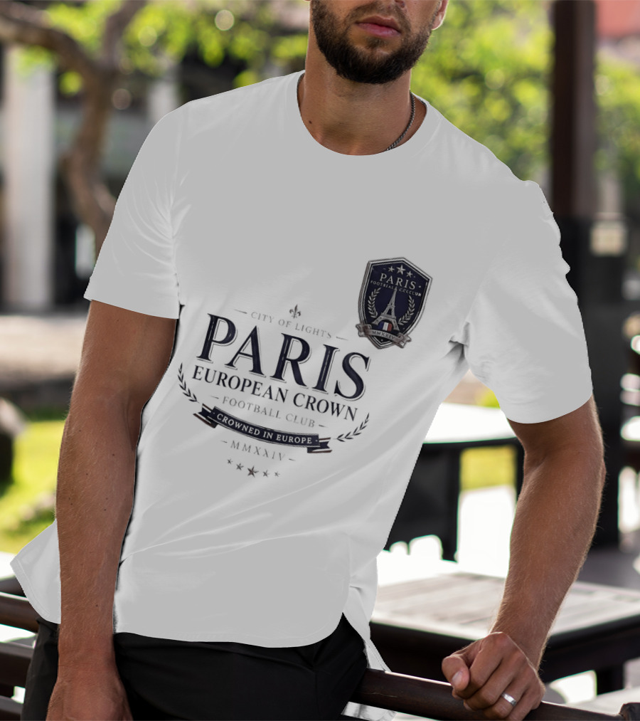 Paris City Of Light European Crown Football Club T-Shirt