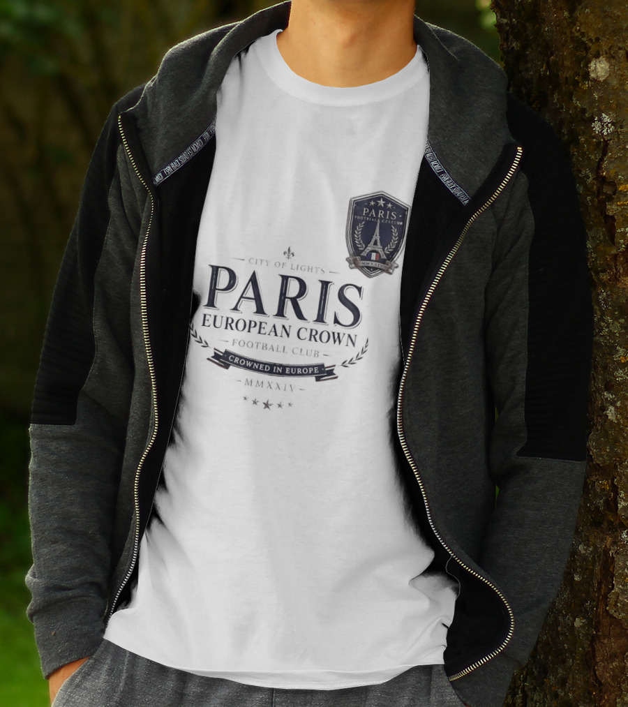 Paris City Of Light European Crown Football Club T-Shirt