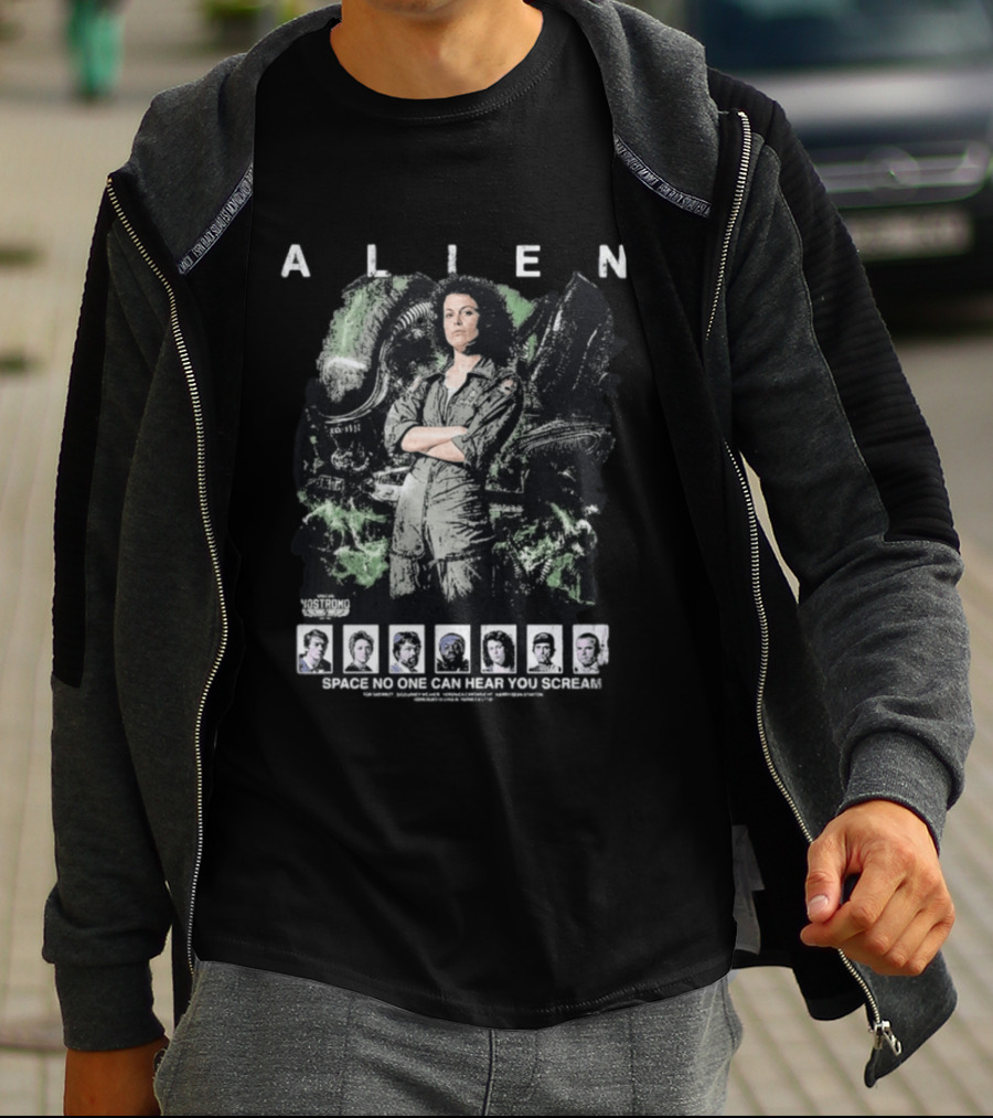 ALIEN Space No One Can Hear You Scream Nostromo Crew T-Shirt