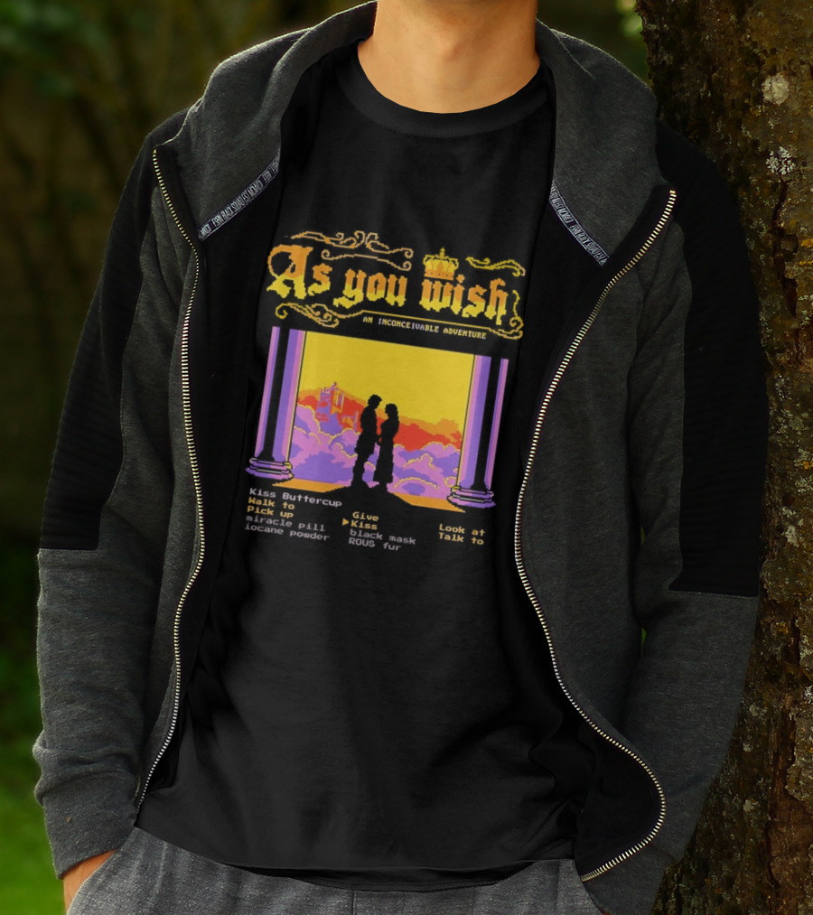 As You Wish An Inconceivable Adventure Princess Bride Castle Silhouette Clouds And Columns T-Shirt