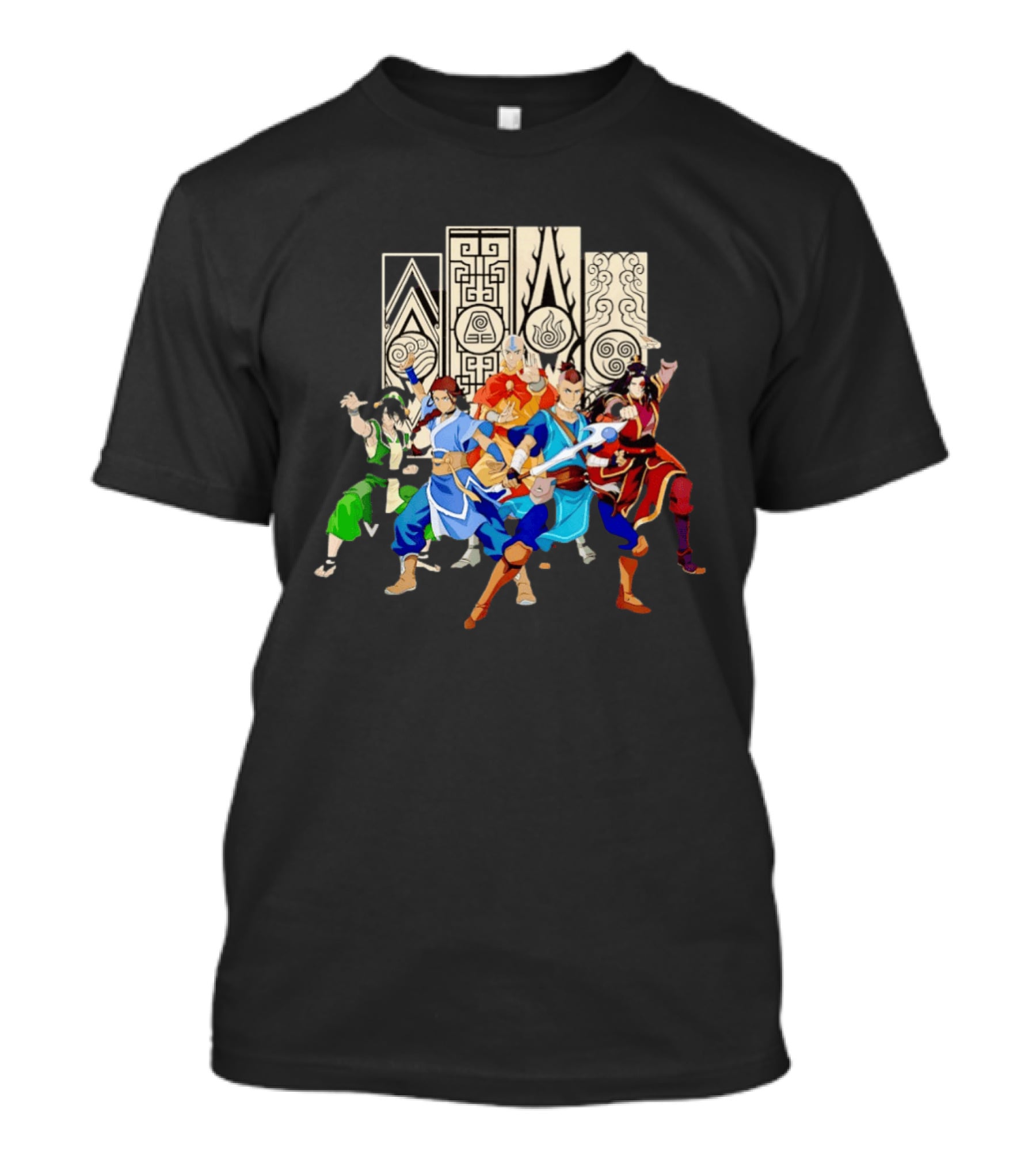 Avatar The Last Airbender Team Aang Katara Sokka Toph Zuko Iroh T-Shirt