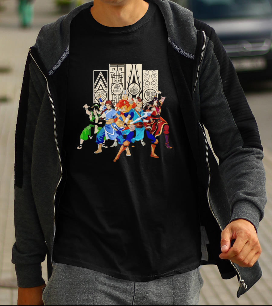Avatar The Last Airbender Team Aang Katara Sokka Toph Zuko Iroh T-Shirt