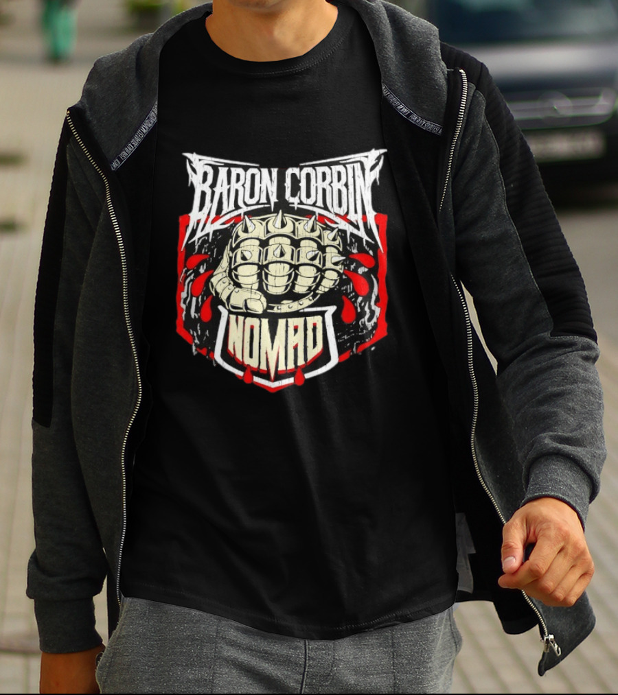 Baron Corbin Nomad Spiked Fist WWE Wrestling T-Shirt