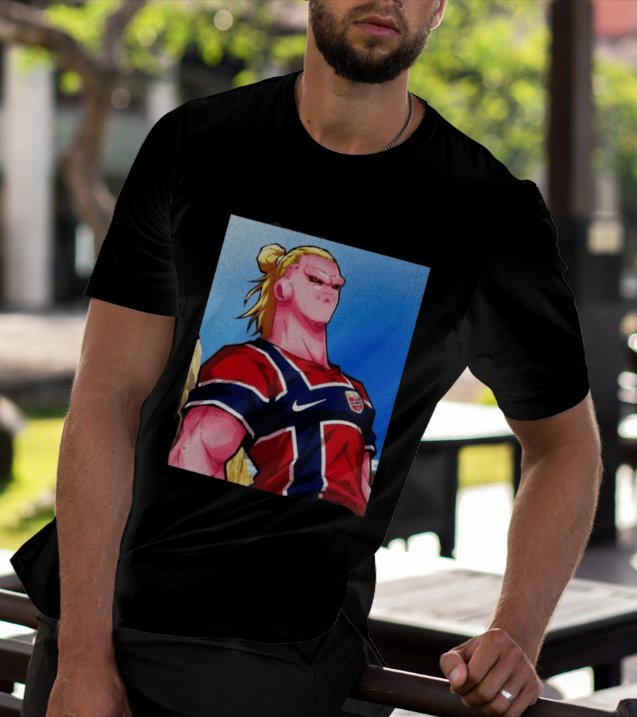 Erling Haaland Majin Buu Norway Dragon Ball Fusion T-Shirt