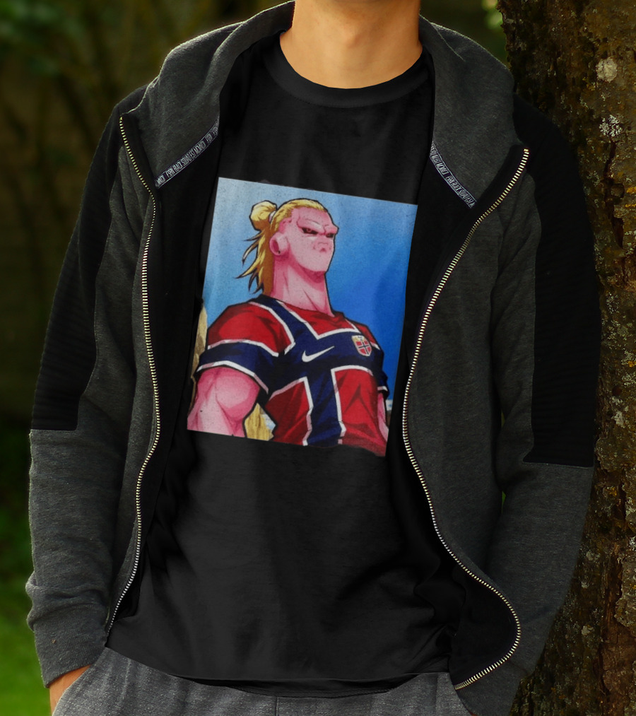 Erling Haaland Majin Buu Norway Dragon Ball Fusion T-Shirt