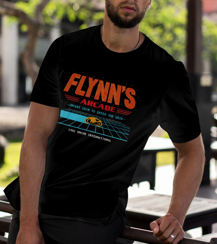 Flynn's Arcade Where The Games Come To Life Tron 1982 Encom International T-Shirt