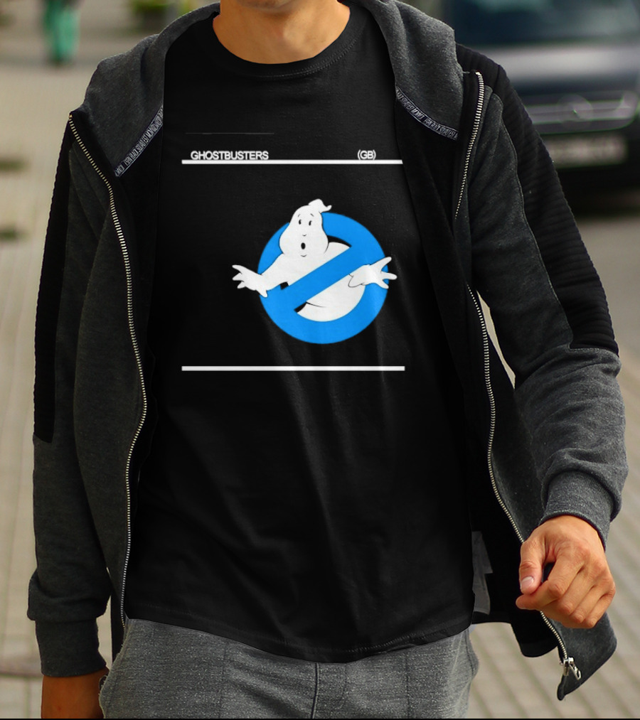 Ghostbusters 80s Movie Classic Blue Ghost Icon GB T-Shirt