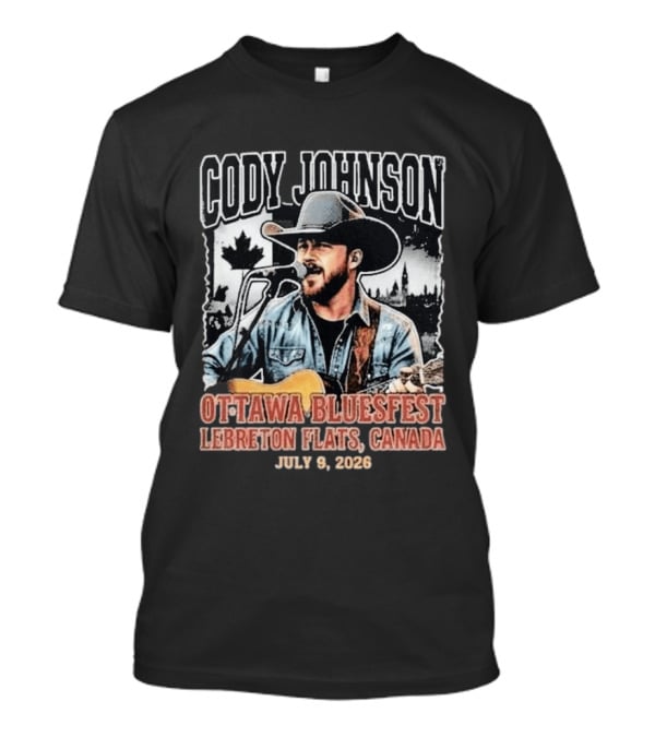 Cody Johnson Live Ottawa Bluesfest LeBreton Flats Canada July 9 2026 Country Music Event T-Shirt