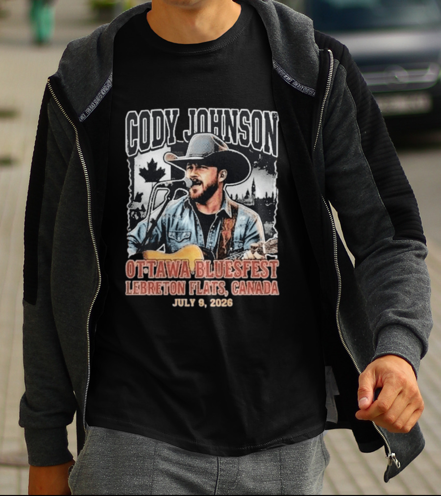 Cody Johnson Live Ottawa Bluesfest LeBreton Flats Canada July 9 2026 Country Music Event T-Shirt