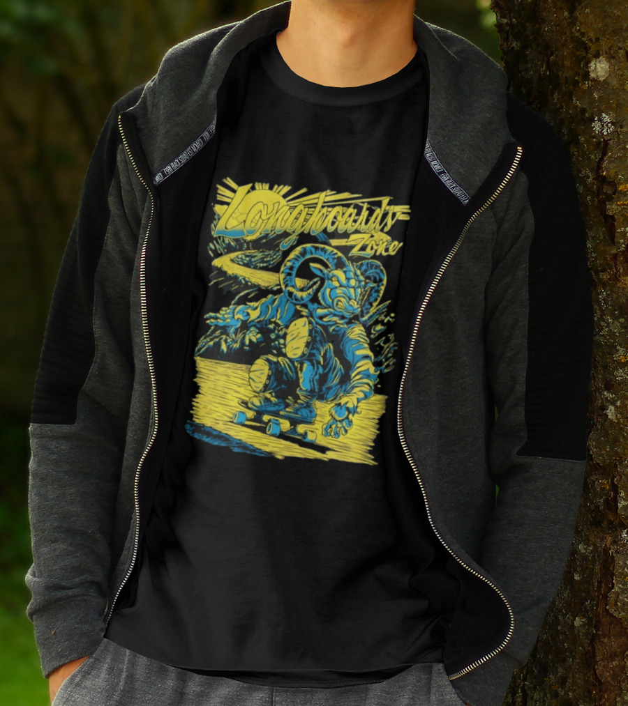 Longboards Zone Goat Downhill Rider Longboarding Adventure T-Shirt