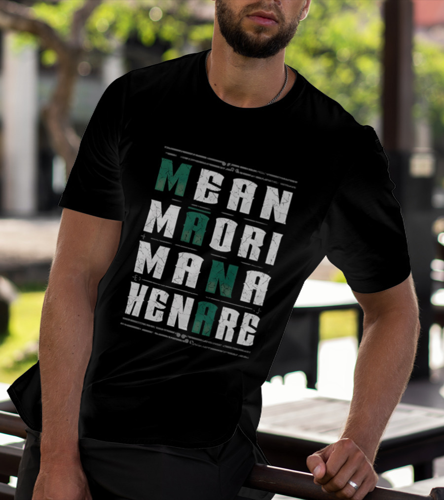 Mean Maori Mana Henare Distressed T-Shirt