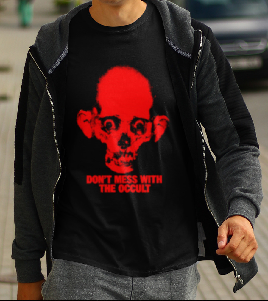 Don't Mess With The Occult Red Skull Horror T-Shirt