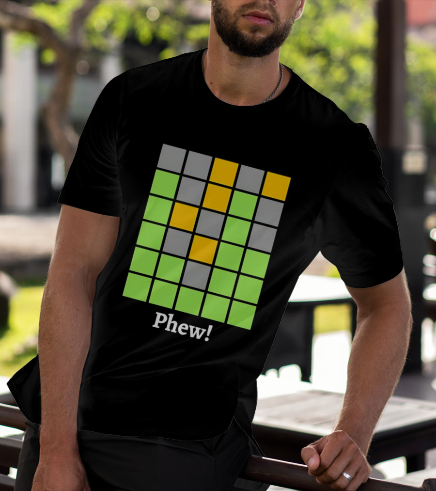 Minesweeper Phew Grid Game Board Text Phew T-Shirt