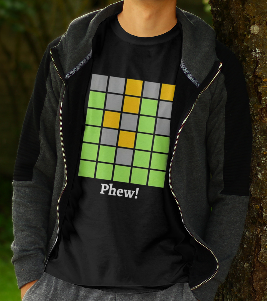 Minesweeper Phew Grid Game Board Text Phew T-Shirt