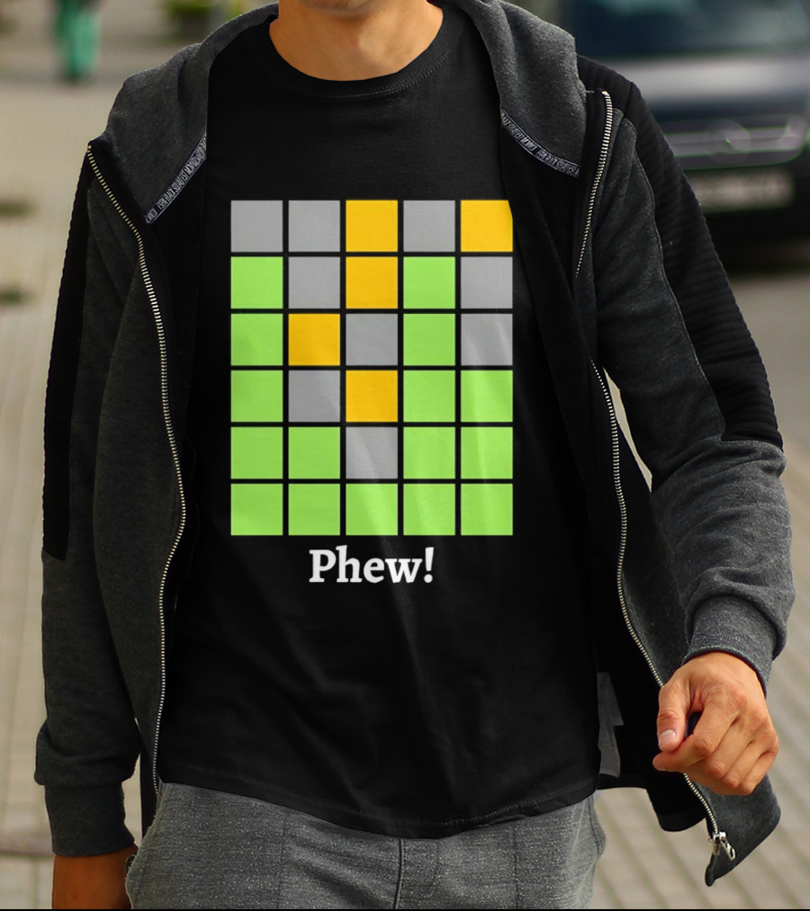 Minesweeper Phew Grid Game Board Text Phew T-Shirt