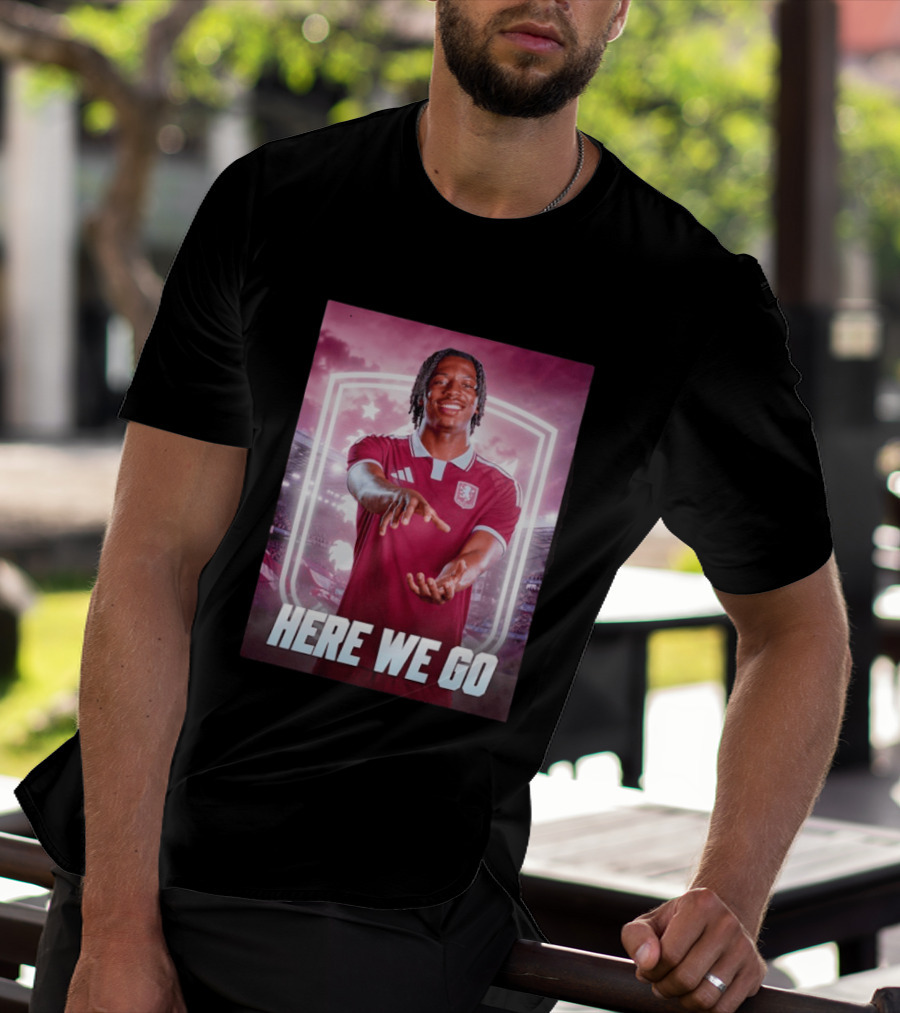 Jaden Philogene Here We Go Aston Villa Soccer Star Enthusiasm T-Shirt