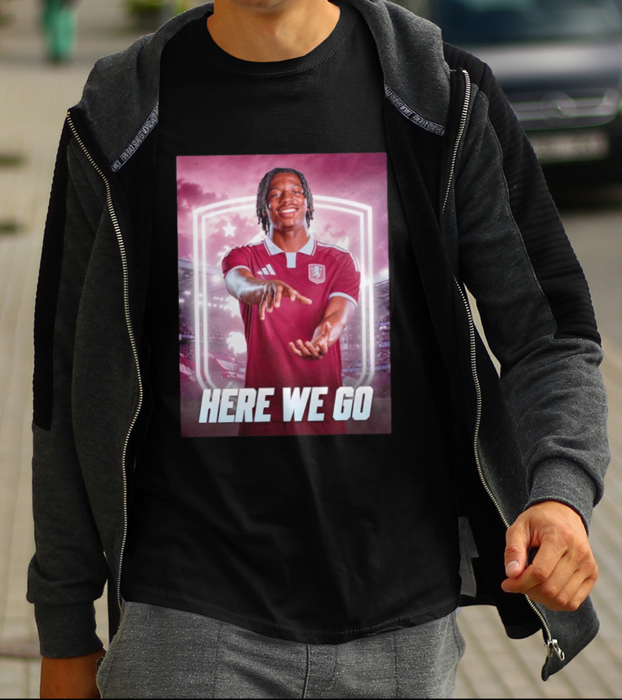 Jaden Philogene Here We Go Aston Villa Soccer Star Enthusiasm T-Shirt