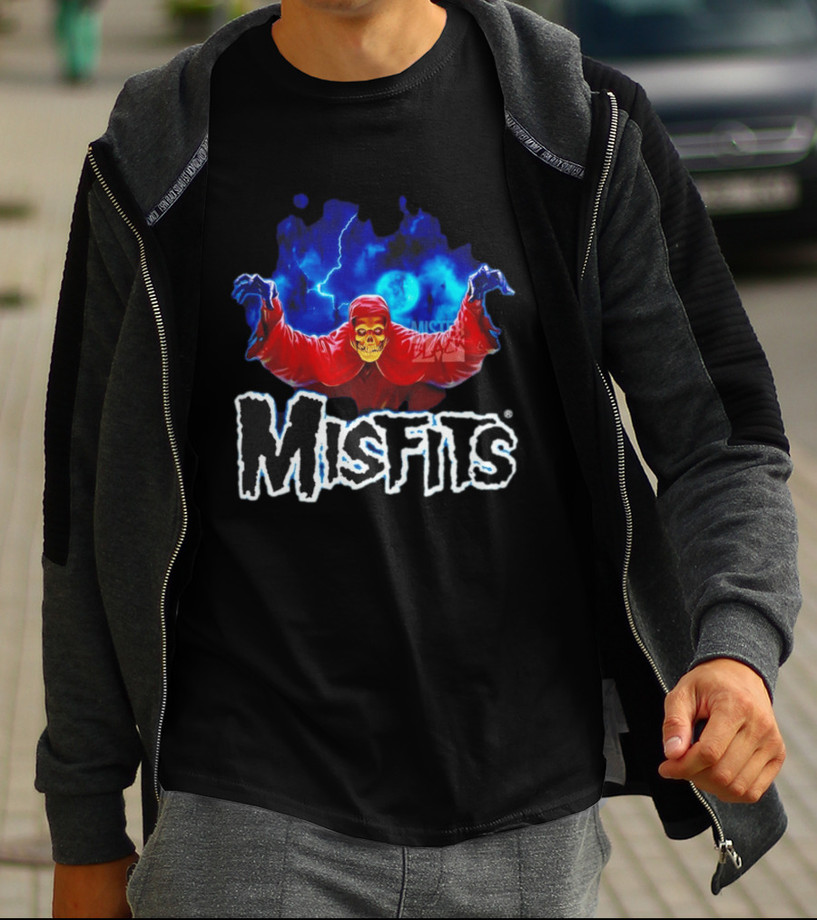 Misfits Crimson Ghost Punk Rock Lightning Glenn Danzig T-Shirt