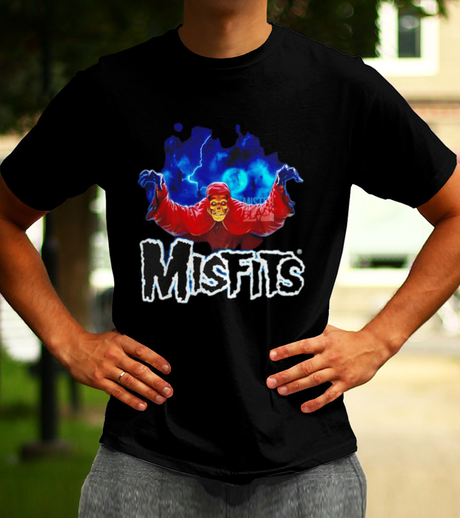 Misfits Crimson Ghost Punk Rock Lightning Glenn Danzig T-Shirt