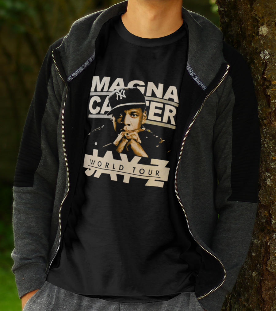Jay Z Magna Carter World Tour Yankees Cap T-Shirt