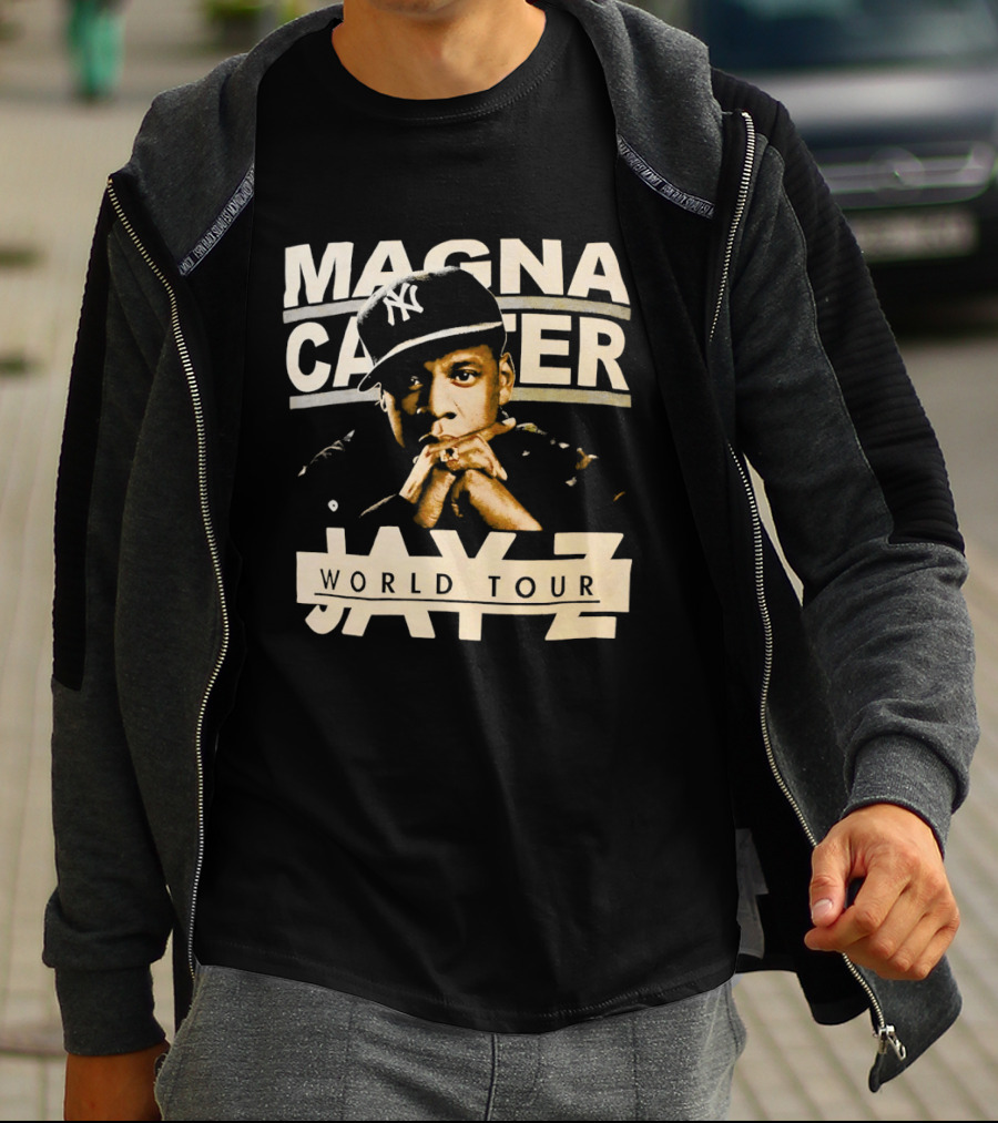 Jay Z Magna Carter World Tour Yankees Cap T-Shirt
