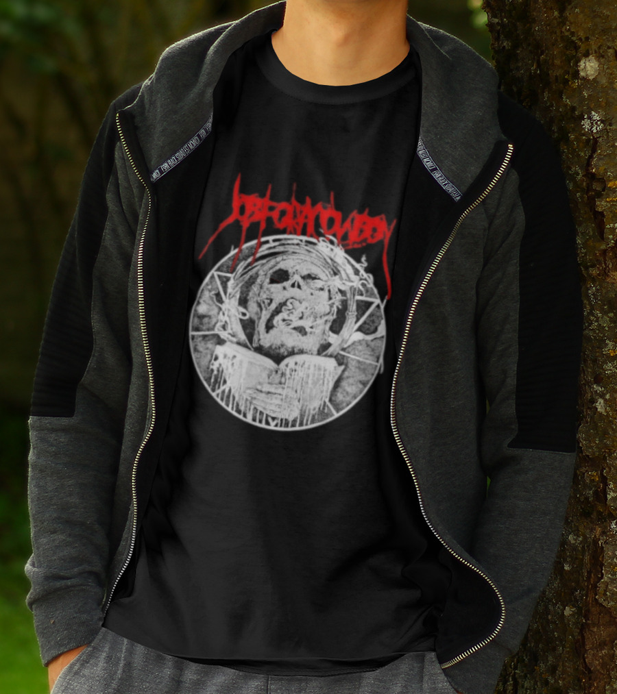 Job For A Cowboy Smoking Skull Death Metal T-Shirt
