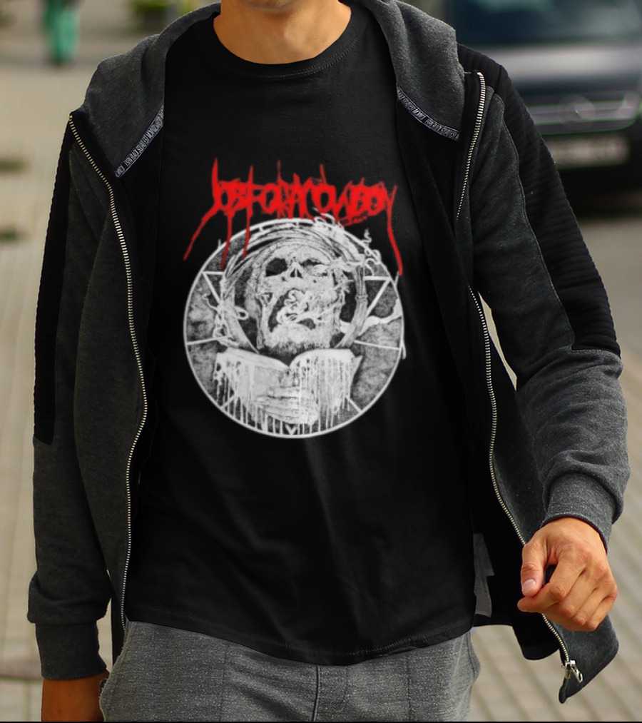 Job For A Cowboy Smoking Skull Death Metal T-Shirt
