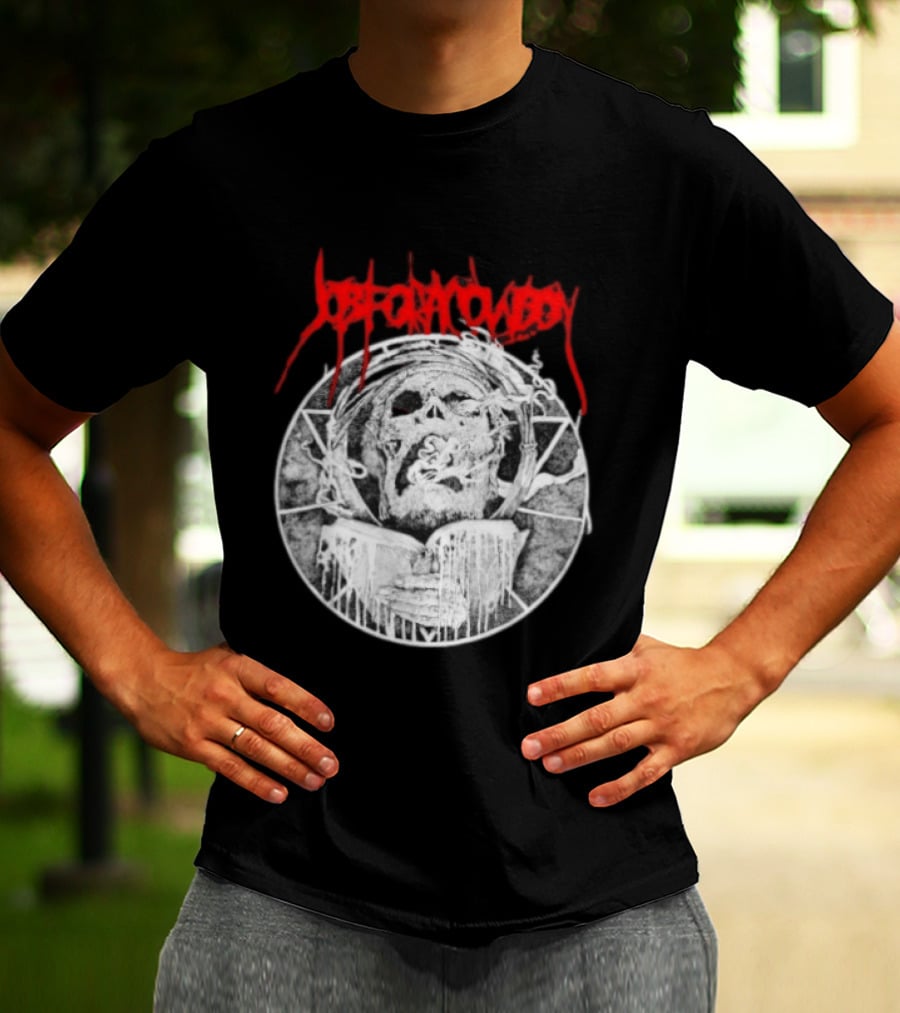 Job For A Cowboy Smoking Skull Death Metal T-Shirt