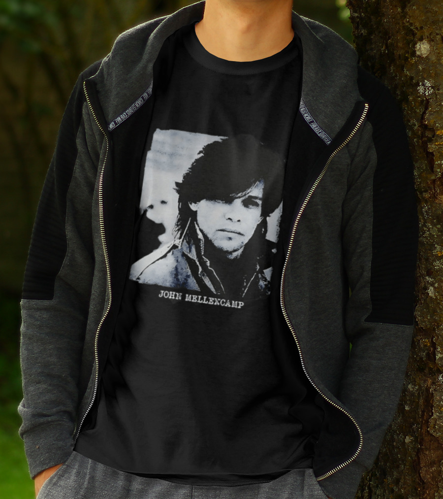 John Mellencamp Rock Music Singer Black And White T-Shirt