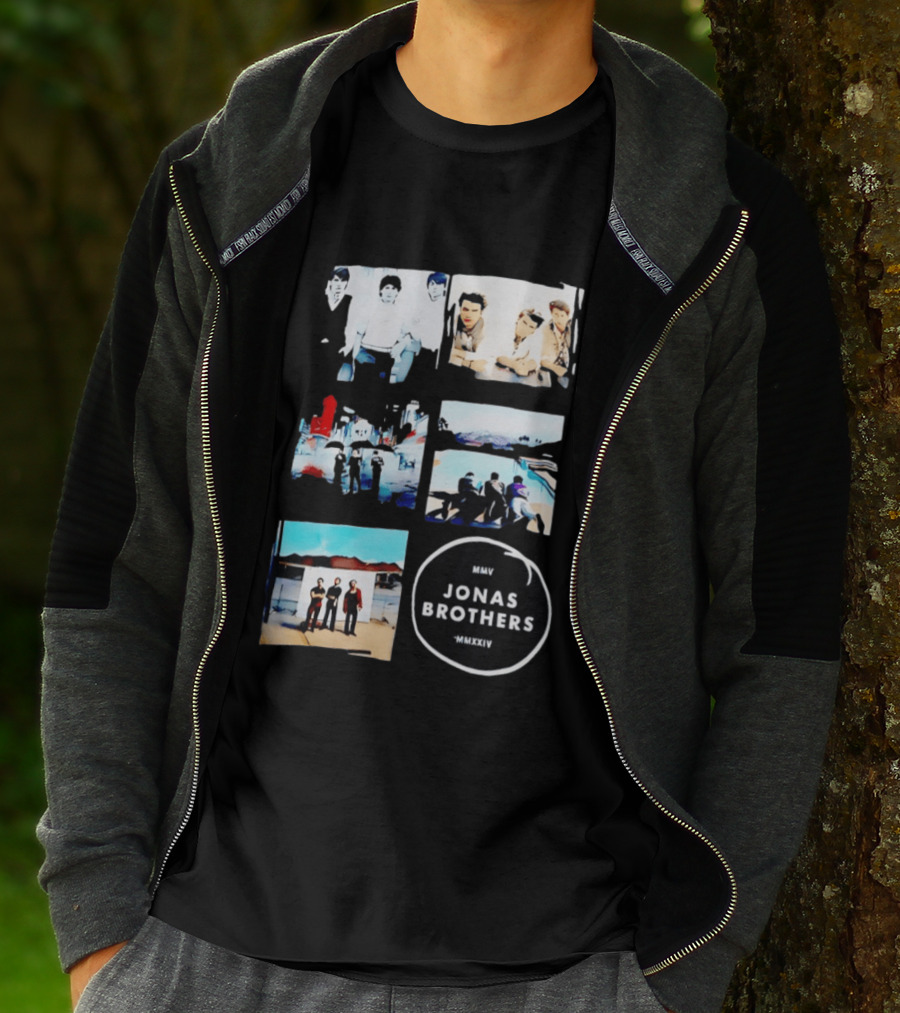 Jonas Brothers Collage MMV MMXXIV Music Band Photos Collection T-Shirt