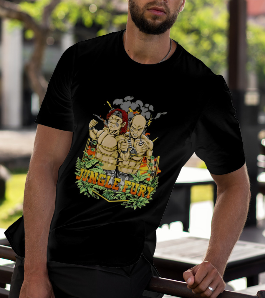 Jungle Fury Wrestling Duo Tag Team Explosive Showdown T-Shirt